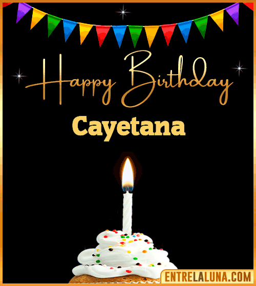 GiF Happy Birthday Cayetana
